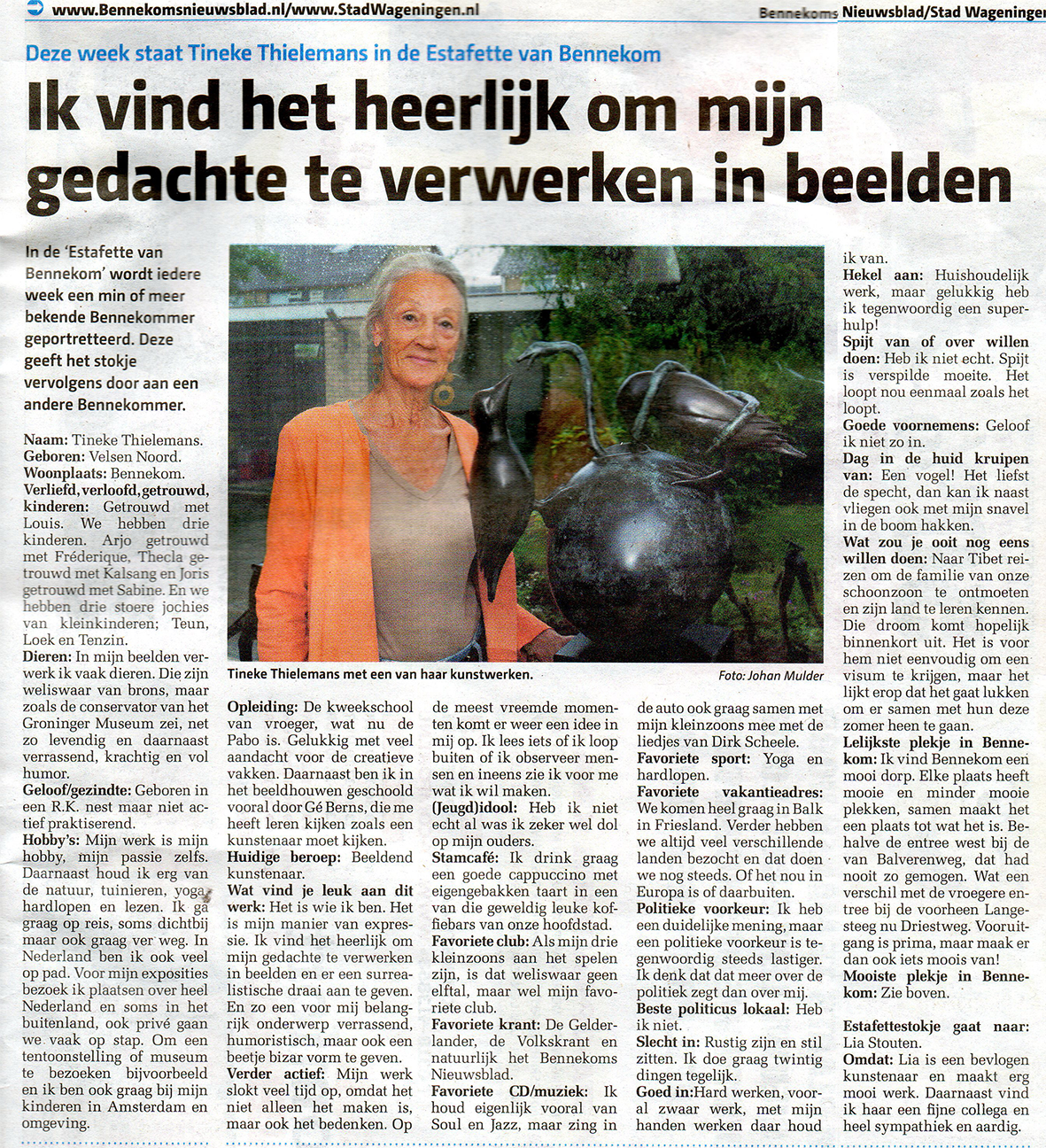 Tineke Thielemans Bennekoms Nieuwsblad Estafette